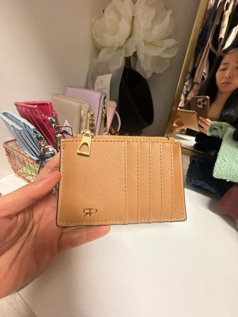 Parfois Camelia Card Holder Camel